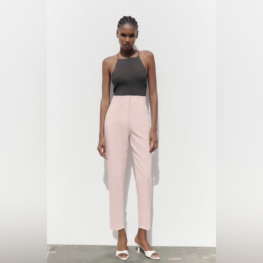 Zara Black Top with Pink Trousers Jumpsuit